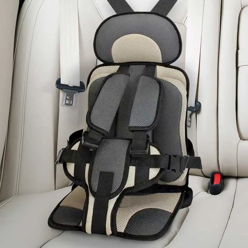 Kids Car Cushion Seat | 5-Point Harness & Ergonomic Support | Cotton Cover, Breathable Mesh