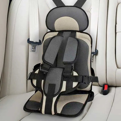 Kids Car Cushion Seat | 5-Point Harness & Ergonomic Support | Cotton Cover, Breathable Mesh