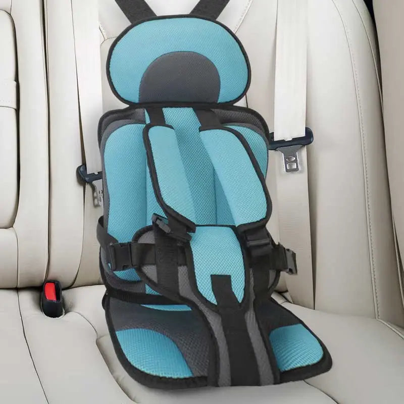 Kids Car Cushion Seat | 5-Point Harness & Ergonomic Support | Cotton Cover, Breathable Mesh