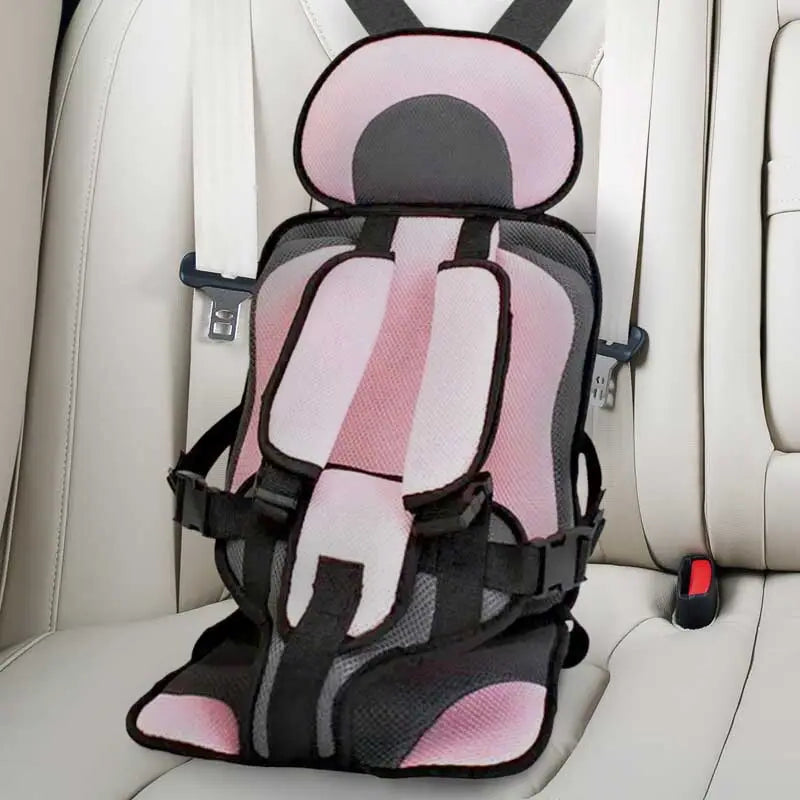 Kids Car Cushion Seat | 5-Point Harness & Ergonomic Support | Cotton Cover, Breathable Mesh