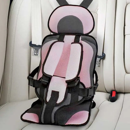 Kids Car Cushion Seat | 5-Point Harness & Ergonomic Support | Cotton Cover, Breathable Mesh