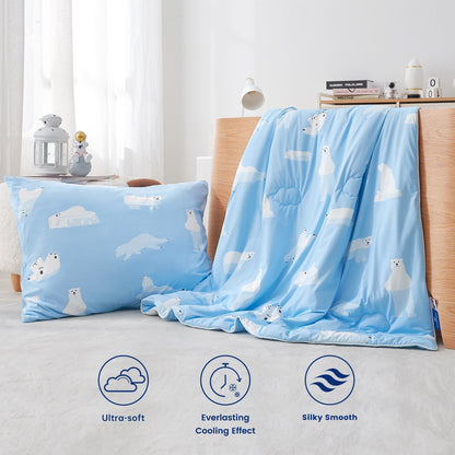 Kids Comforter | Temperature-Regulating | Soft Breathable Fabric | 50 x 70 in