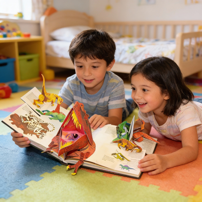 Kids Pop-Up Book | 3D Dinosaur Adventure | Sturdy Pages & Colorful Illustrations