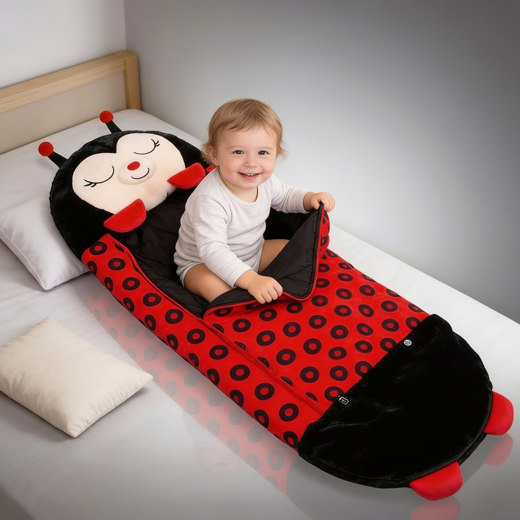 Kids Sleeping Bag | Foldable 2-in-1 Animal Shape | Lightweight & Easy to Fold | Travel & Sleepovers