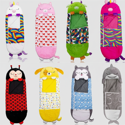 Kids Sleeping Bag | Foldable 2-in-1 Animal Shape | Lightweight & Easy to Fold | Travel & Sleepovers
