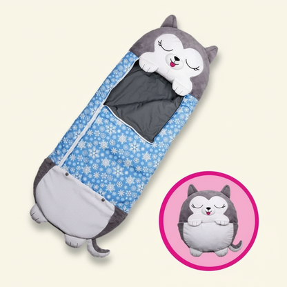 Kids Sleeping Bag | Foldable 2-in-1 Animal Shape | Lightweight & Easy to Fold | Travel & Sleepovers