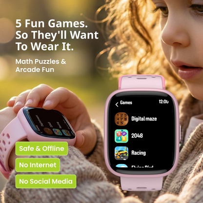 Kids Smartwatch | GPS & Health Tracking | Games & Custom Faces, 7-Day Battery