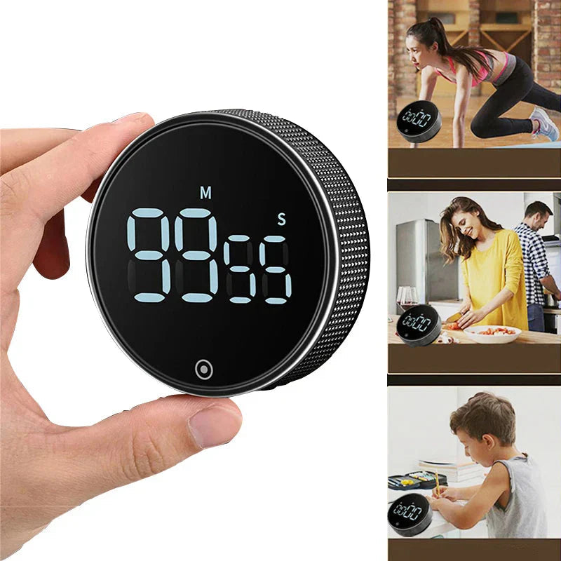 Kitchen Timer | Magnetic Digital | Rotating Countdown & Loud Alarm