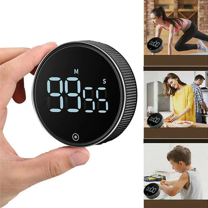 Kitchen Timer | Magnetic Digital | Rotating Countdown & Loud Alarm