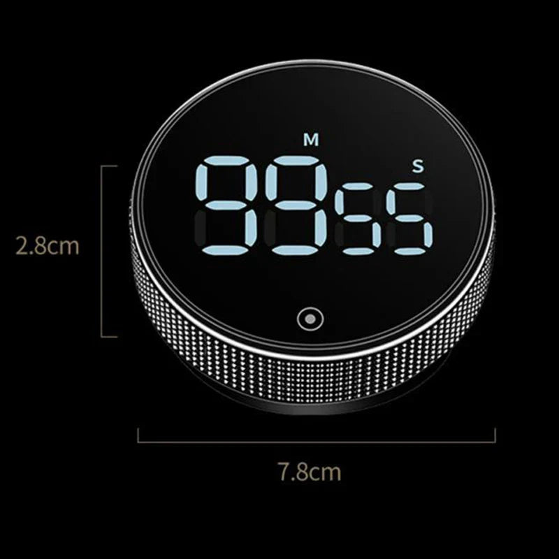 Kitchen Timer | Magnetic Digital | Rotating Countdown & Loud Alarm