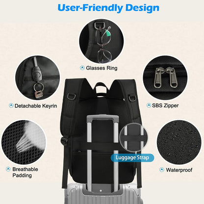 Laptop & Lunch Backpack | USB Charging Port | Fits 17.3 in Laptop | Insulated Lunch Compartment