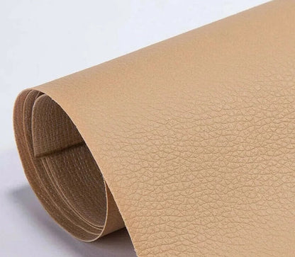 Leather Repair Patch | Self-Adhesive Waterproof | Large Cut-to-Size Faux Leather 19.7×54.3 in