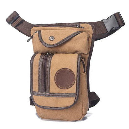 Leg Bag for Riders | Multi-Pocket & Adjustable Straps | Canvas Construction & Comfortable Fit