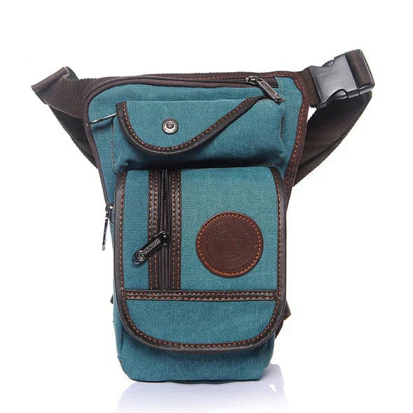 Leg Bag for Riders | Multi-Pocket & Adjustable Straps | Canvas Construction & Comfortable Fit