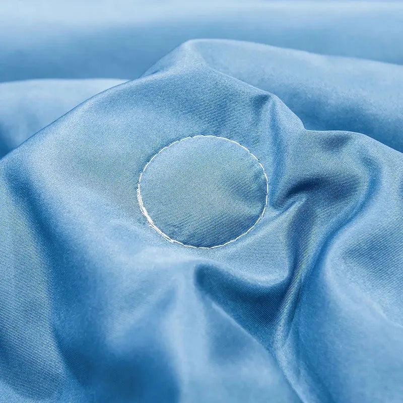 Lightweight Summer Quilt Set | Washed Silk Embroidered Design | Cooling Comfort
