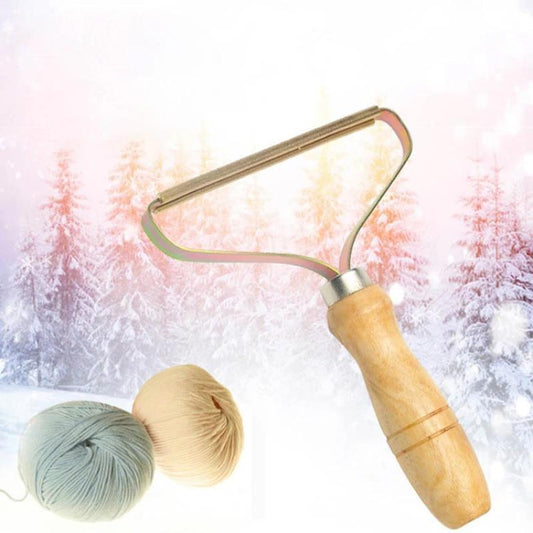 Lint Remover for Clothing & Upholstery | Copper Head & Wooden Handle | Gentle on Wool & Cashmere