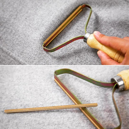 Lint Remover for Clothing & Upholstery | Copper Head & Wooden Handle | Gentle on Wool & Cashmere