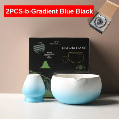 Matcha Bowl Set | Ceramic 550ml Bowl with Pouring Spout | Includes Whisk Holder