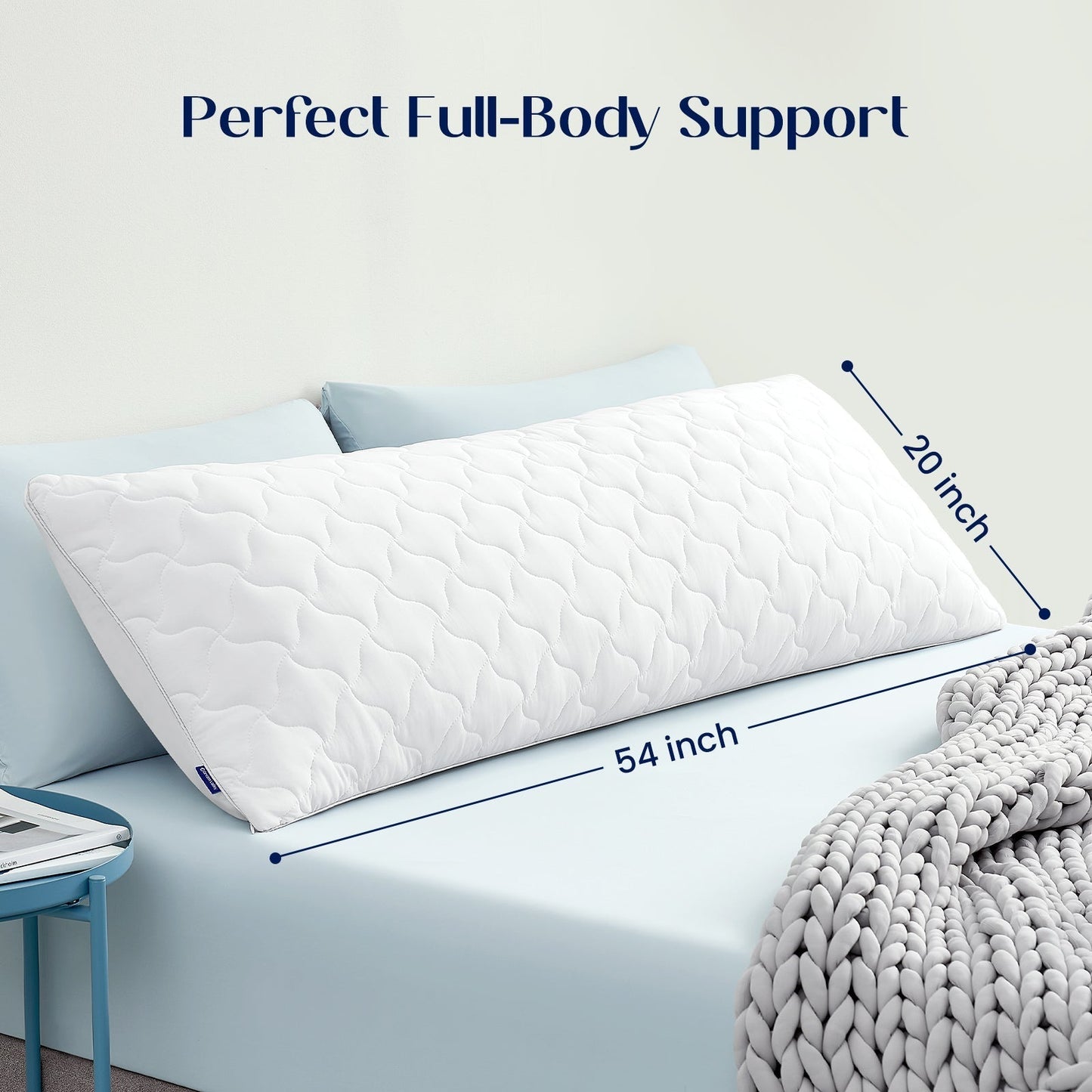 Maternity Body Pillow | Adjustable Dual-Sided | Breathable Cooling Fabric | Full-Length Support