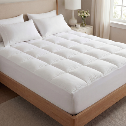 Mattress Topper | 1000GSM Plush Cooling Fill | Breathable Polyester Blend Cover