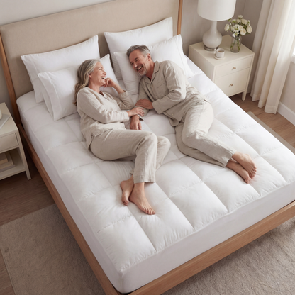 Mattress Topper | 1000GSM Plush Cooling Fill | Breathable Polyester Blend Cover