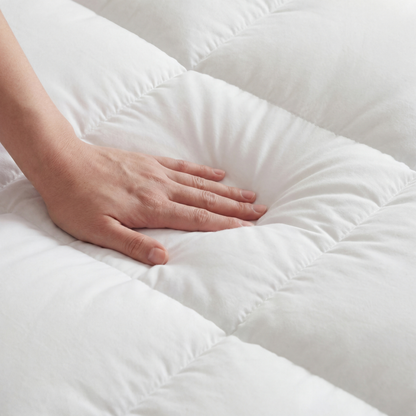 Mattress Topper | 1000GSM Plush Cooling Fill | Breathable Polyester Blend Cover
