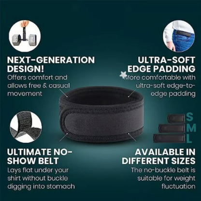 Men's Belt | Buckleless Minimalist Design | Durable Flexible Construction | Comfortable Fit