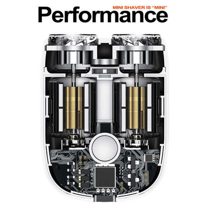 Men's Electric Shaver | Dual-Head Rotary | Aluminum Body & USB-C Quick Charge | Travel-Ready