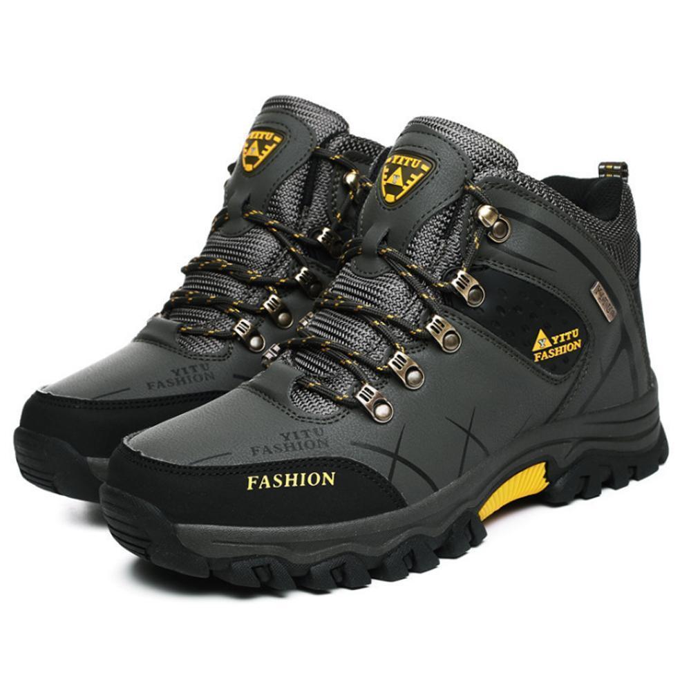 Men's Hiking Boots | Fleece Lined | Waterproof & Non-Slip Rubber Sole