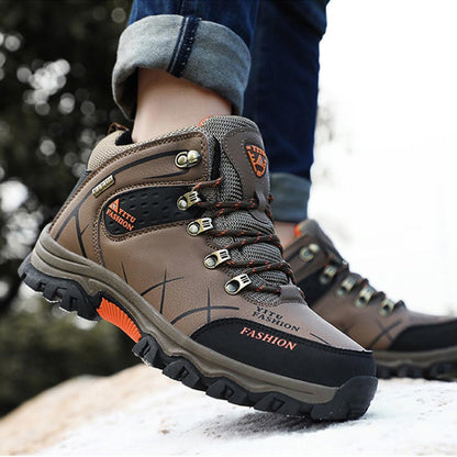 Men's Hiking Boots | Fleece Lined | Waterproof & Non-Slip Rubber Sole