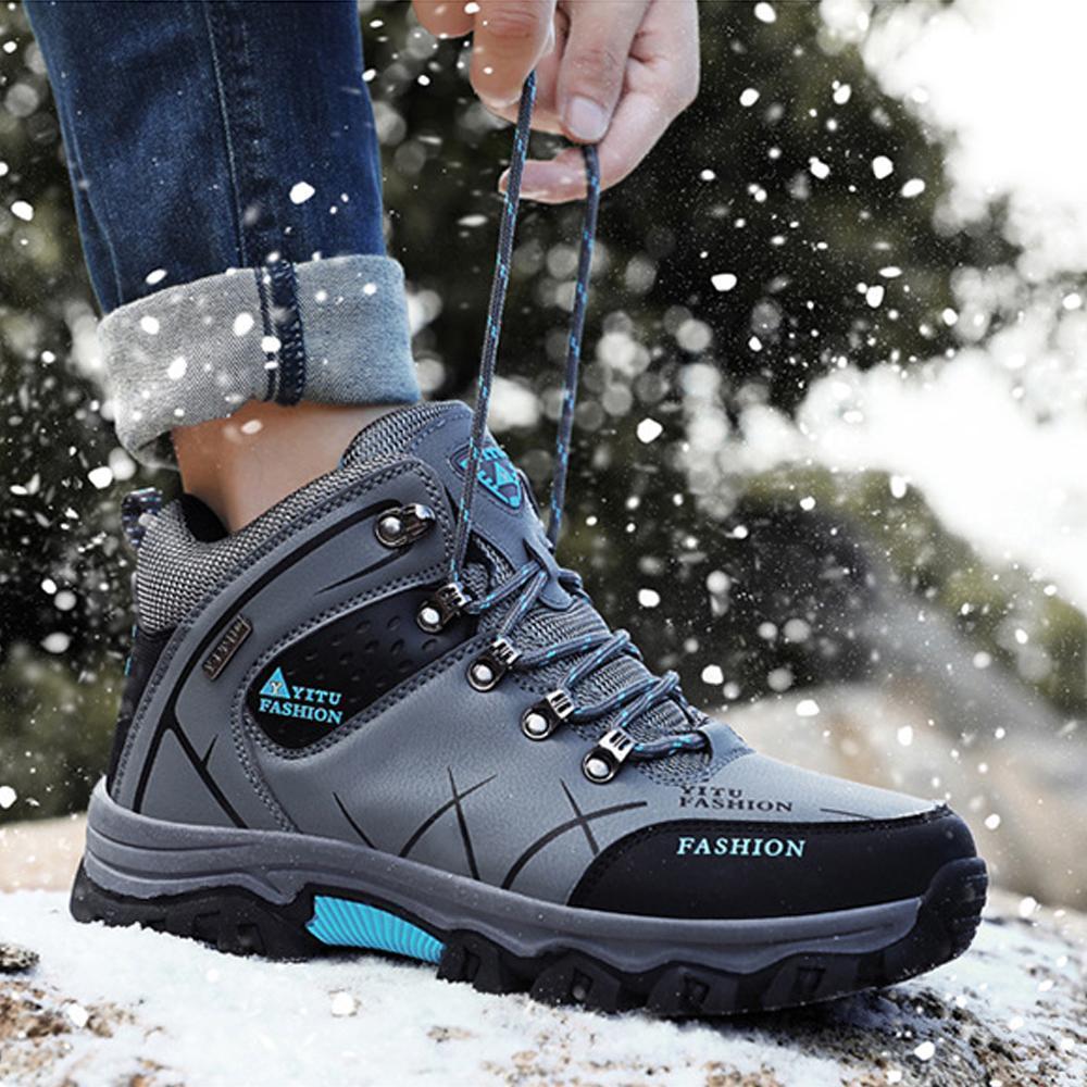 Men's Hiking Boots | Fleece Lined | Waterproof & Non-Slip Rubber Sole