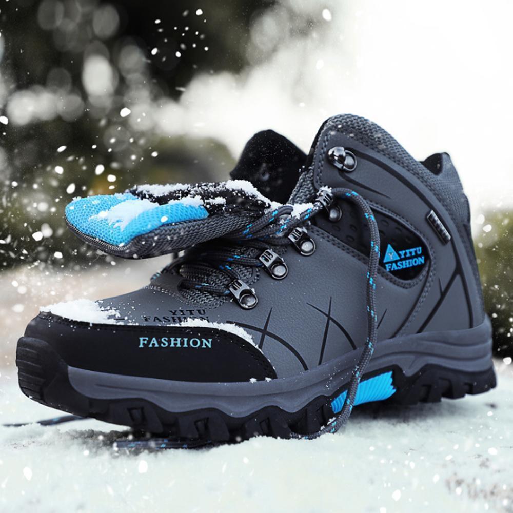 Men's Hiking Boots | Fleece Lined | Waterproof & Non-Slip Rubber Sole