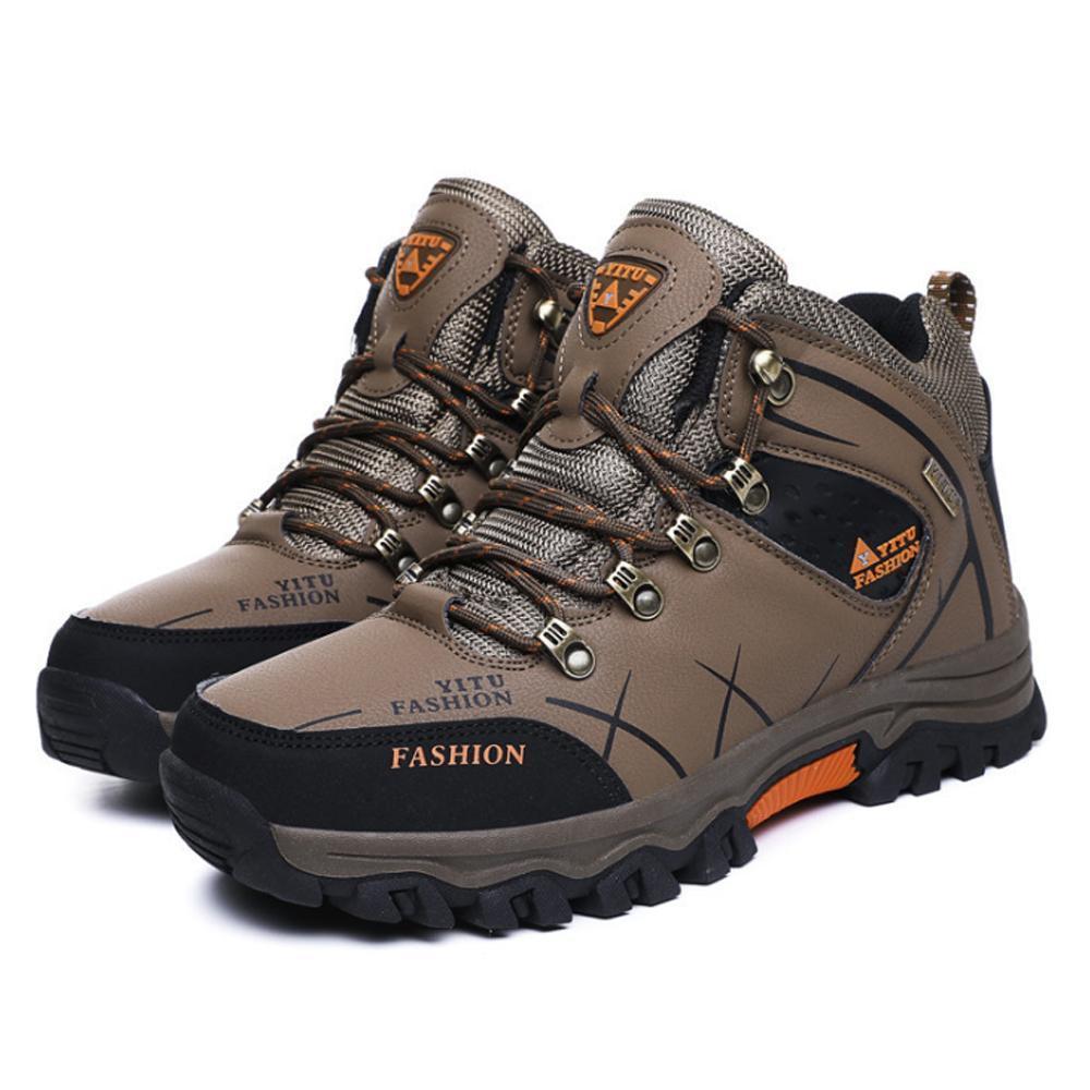 Men's Hiking Boots | Fleece Lined | Waterproof & Non-Slip Rubber Sole
