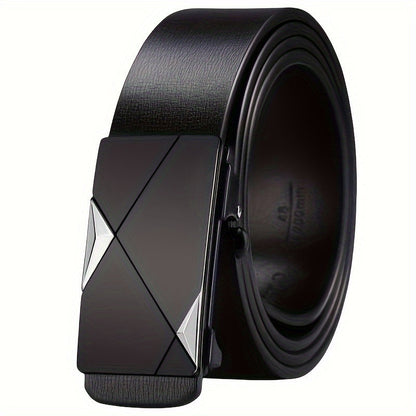 Men's Leather Belt | Automatic Ratchet Buckle | Full-Grain Cowhide Leather | Comfortable Fit