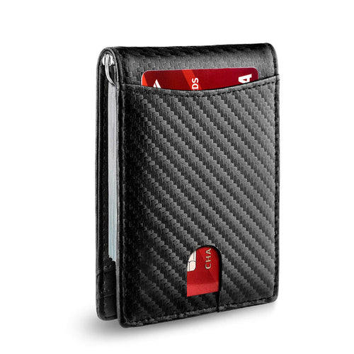 Men's Money Clip Wallet | Anti-Theft Magnetic & RFID Blocking | Genuine Leather | 12-Card Capacity