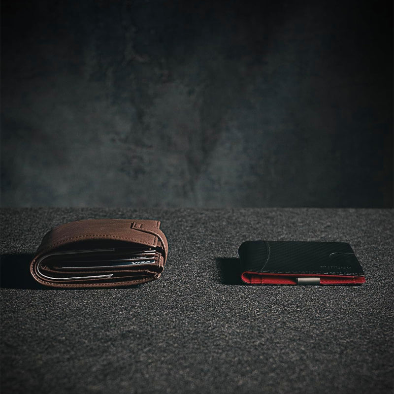 Men's Money Clip Wallet | Anti-Theft Magnetic & RFID Blocking | Genuine Leather | 12-Card Capacity