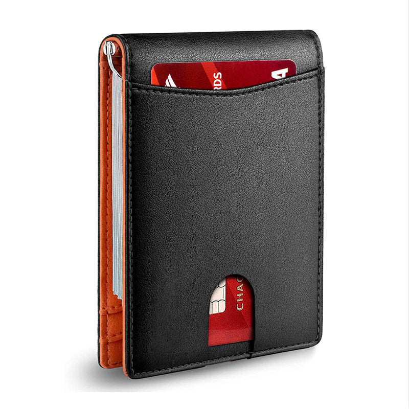 Men's Money Clip Wallet | Anti-Theft Magnetic & RFID Blocking | Genuine Leather | 12-Card Capacity