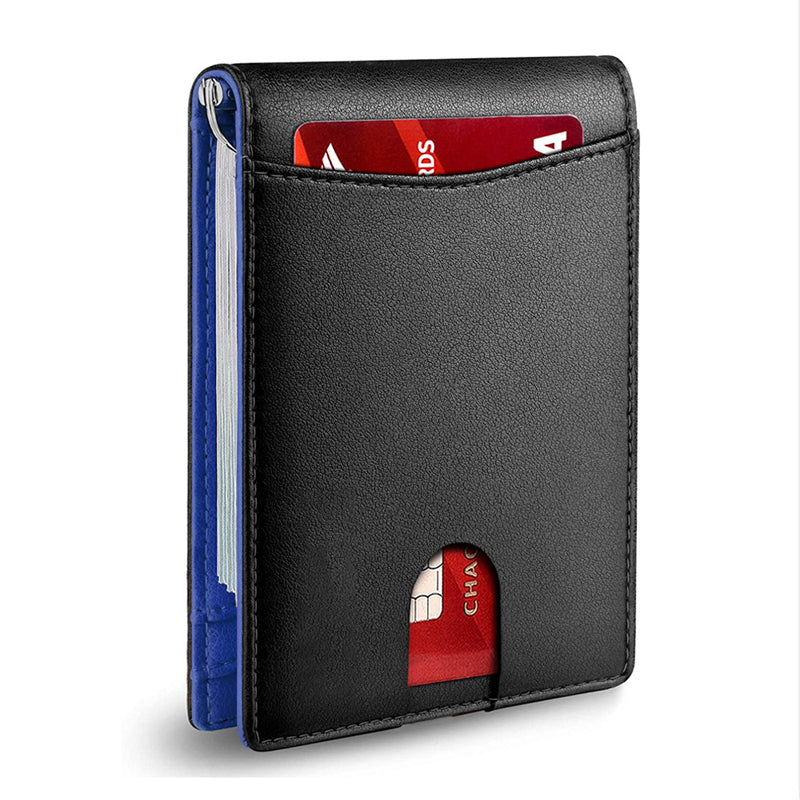 Men's Money Clip Wallet | Anti-Theft Magnetic & RFID Blocking | Genuine Leather | 12-Card Capacity