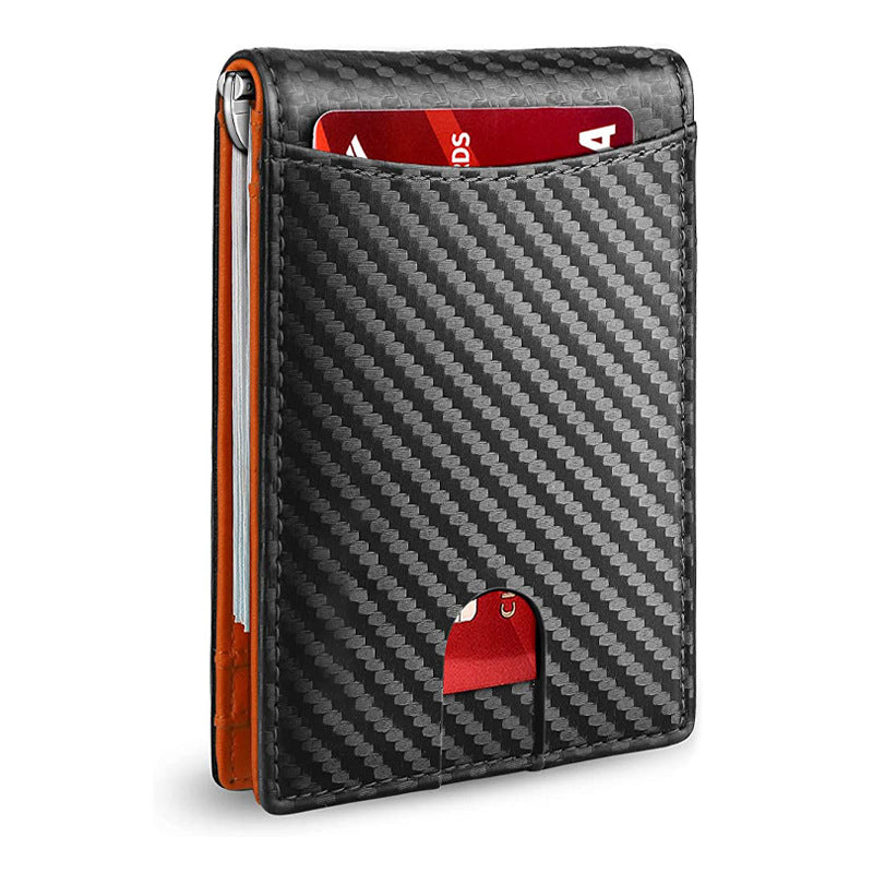 Men's Money Clip Wallet | Anti-Theft Magnetic & RFID Blocking | Genuine Leather | 12-Card Capacity