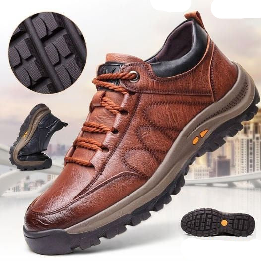 Men's Orthopedic Shoes | Arch Support | Leather Upper & Anti-Slip Sole