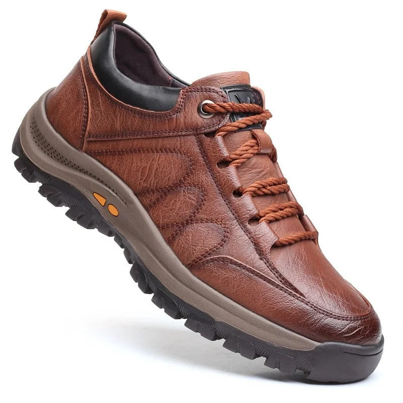 Men's Orthopedic Shoes | Ergonomic Insole & Three-Arch Support | Genuine Leather Upper, Waterproof