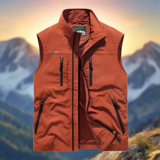 Men's Outdoor Vest | Breathable, Water-Repellent Fabric | 5 Functional Pockets