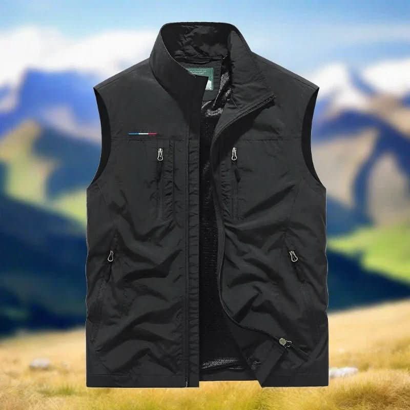 Men's Outdoor Vest | Breathable, Water-Repellent Fabric | 5 Functional Pockets