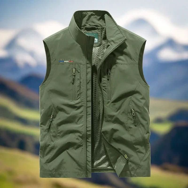 Men's Outdoor Vest | Breathable, Water-Repellent Fabric | 5 Functional Pockets