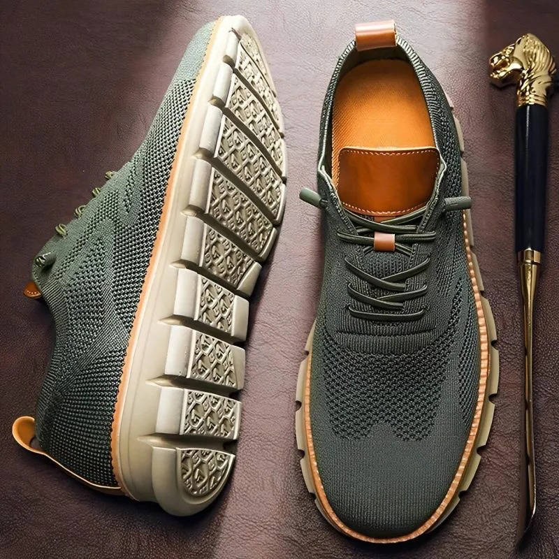 Men's Slip-On Business Shoes | Breathable Knit | Moisture-Wicking & Odor Control | All-Day Comfort