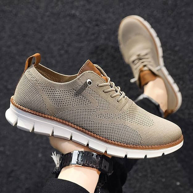 Men's Slip-On Business Shoes | Breathable Knit | Moisture-Wicking & Odor Control | All-Day Comfort