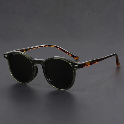 Men's Sunglasses | Retro Round Tortoiseshell | Lightweight Full Frame | Comfortable Fit