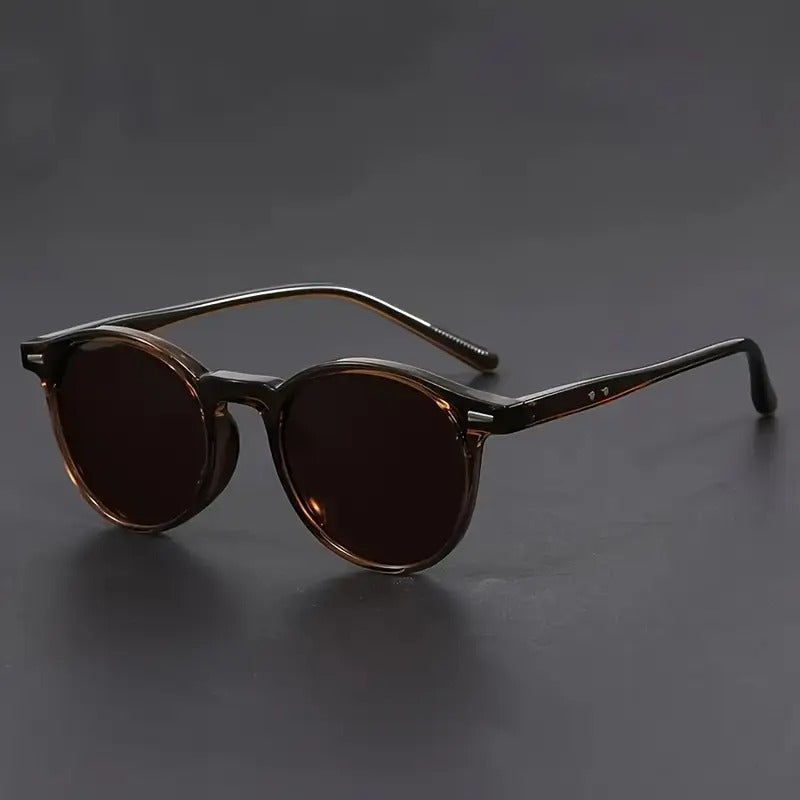 Men's Sunglasses | Retro Round Tortoiseshell | Lightweight Full Frame | Comfortable Fit