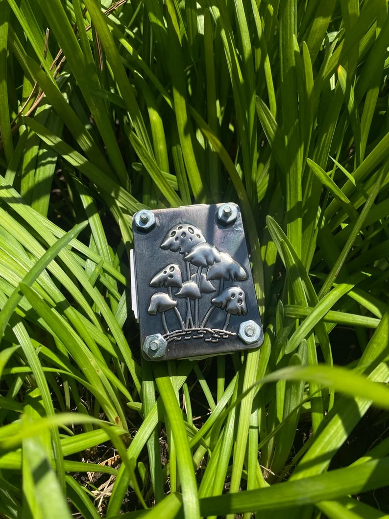 Mini Flower Press | Handcrafted Silver & Brass | 10 Reusable Blotter Sheets | Portable