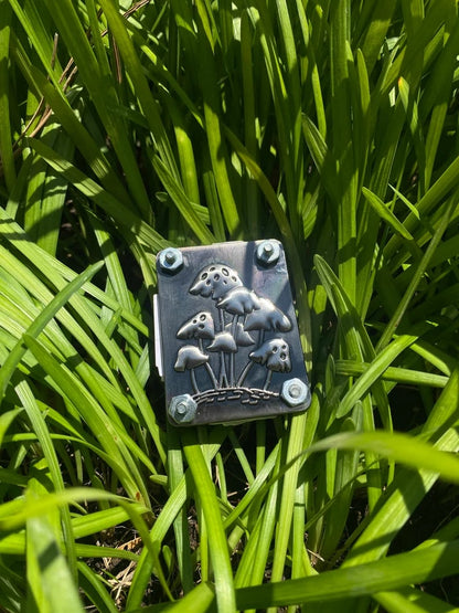 Mini Flower Press | Handcrafted Silver & Brass | 10 Reusable Blotter Sheets | Portable